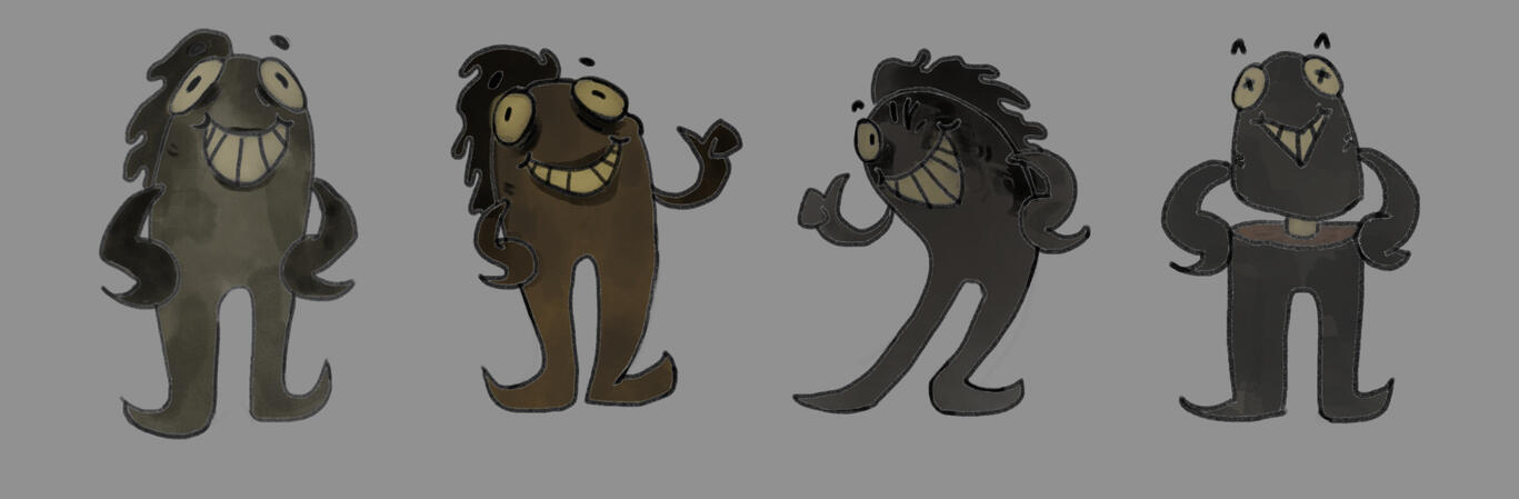 character design for college project about pollution