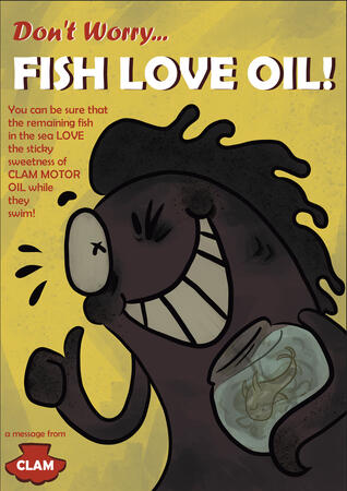 satirical poster