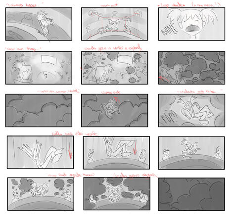 storyboard for Group Client Project, 2nd Year College