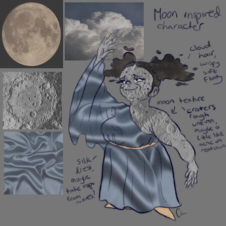 moon-inspired character design