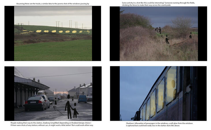 concept thumbnails for "Tales of Railways Past" (Daragh O'Shea)