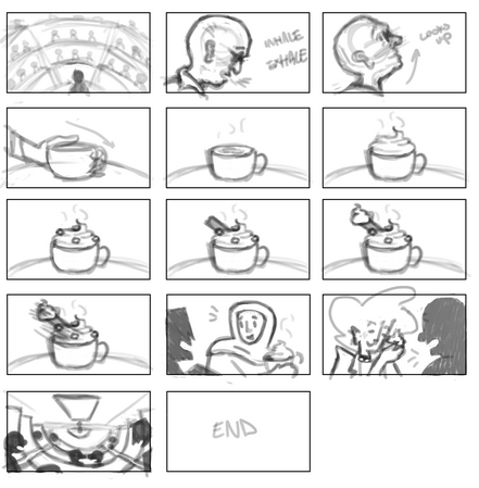storyboard for Group Client Project, 2nd Year College