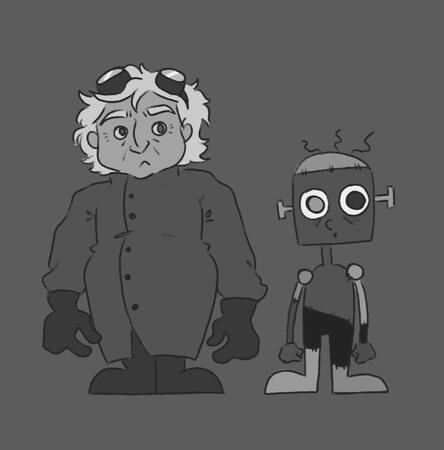 character design for "Frankenson" (personal project)